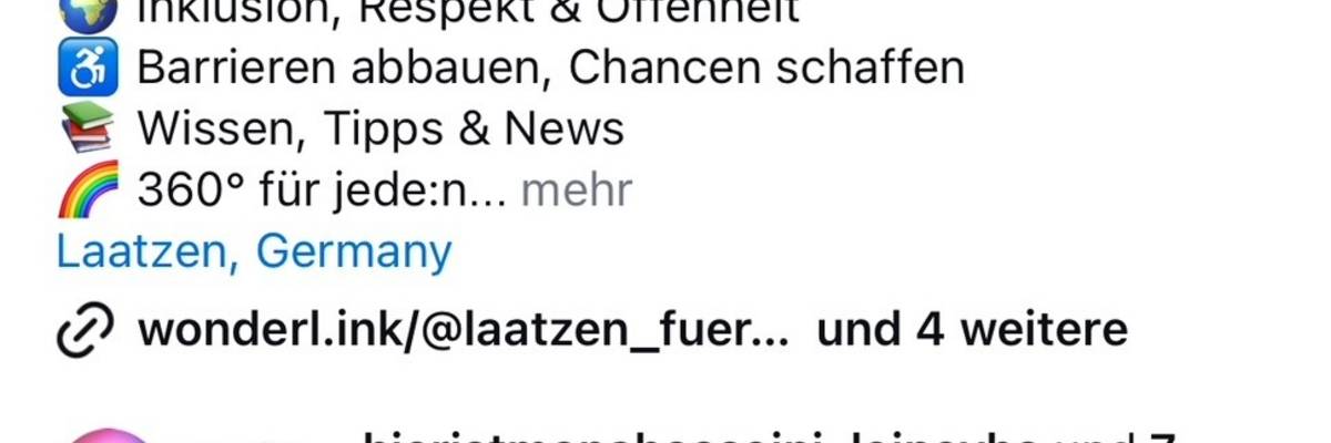 Startbild des Instagram Profils Laatzen für alle