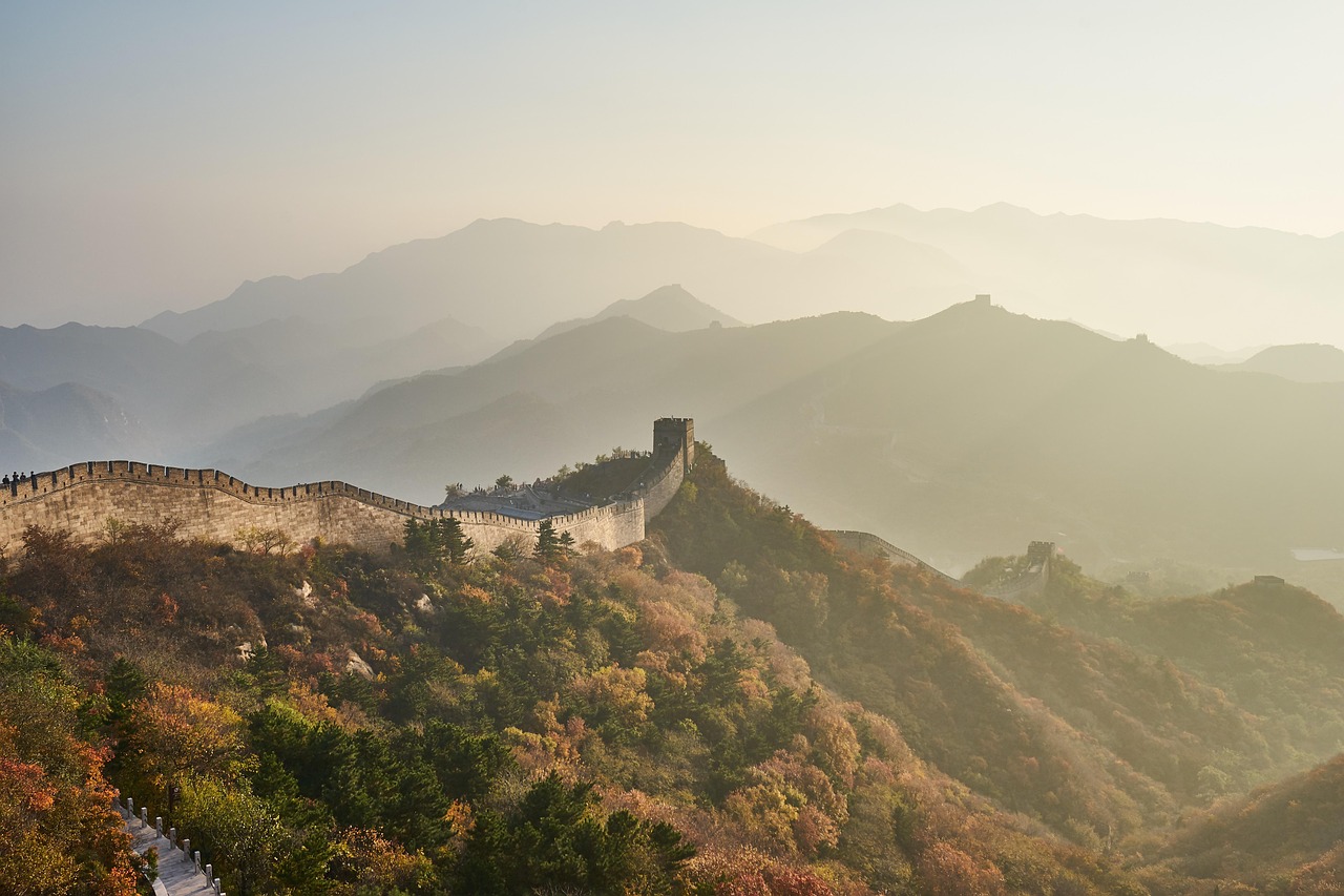 Die chinische Mauer mit Landschaft