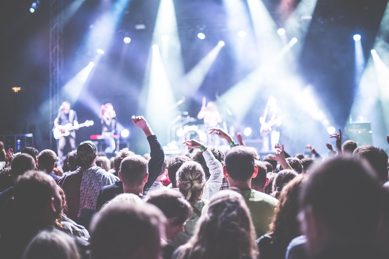 Menge beim Konzert vor der Bühne