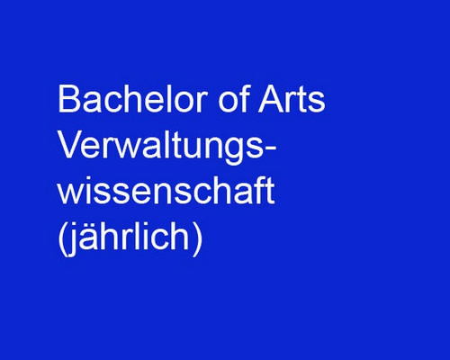 Bachelor of Arts - Verwaltungswissenschaft (zum 01.08.2025)