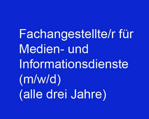 Fachangestellte/r für Medien und Informationsdienste (m/w/d) (zum 01.08.2026)